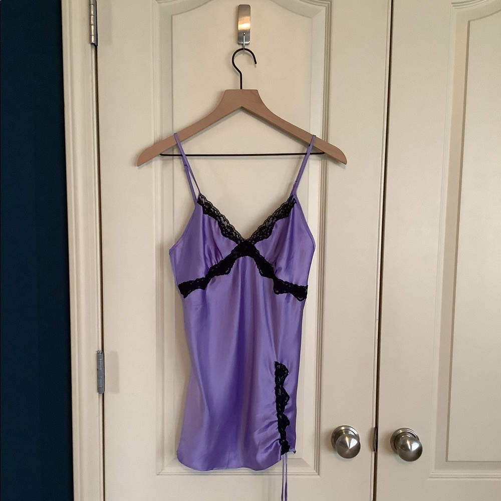 Vintage Victoria’s Secret Slip/Lingerie Purple Black Size S